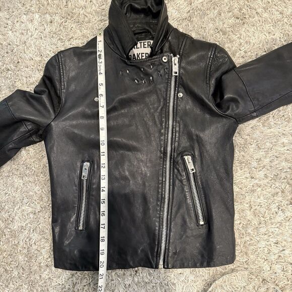 Walter Baker Women’s Leather Jacket XS Black Lambskin Motorcycle Studs Grunge - Picture 16 of 16